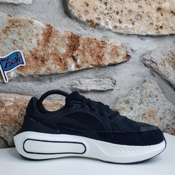 Under Armour Phantom 4 Luxe Sneaker Men's 8 / Womens 9.5 Black/White NEW - Picture 6 of 13